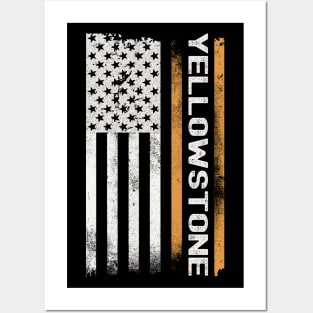 Vintage Yellowstone Flag Posters and Art